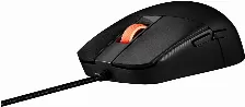 Mouse Asus P518 Rog Strix Impact Iii, 6 Botones, 6200 Ppp, Rgb, Optico, Cableado, Color Negro